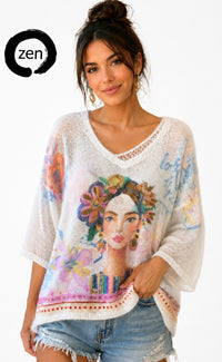 Thumbnail for Blusa art pop.