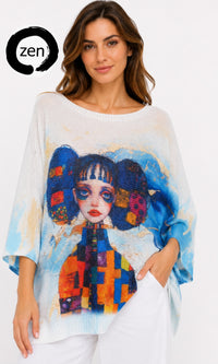 Thumbnail for Blusa art pop