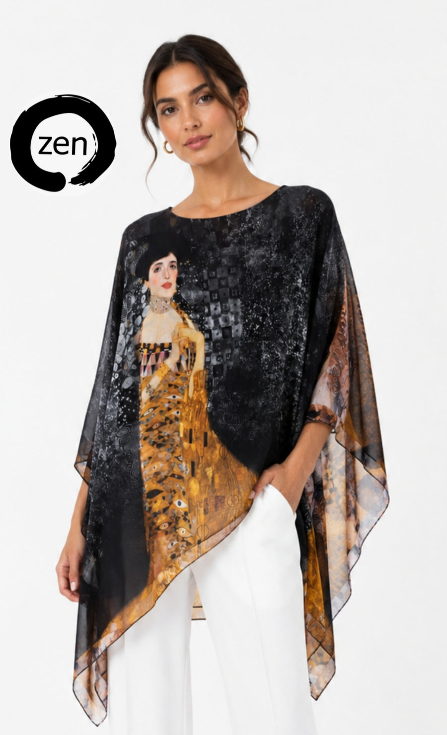 Casacca Bea in seta e viscosa edizione esclusiva Gustav klimt.