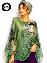Thumbnail for Casacca Bea in seta e viscosa edizione esclusiva Guatav klimt