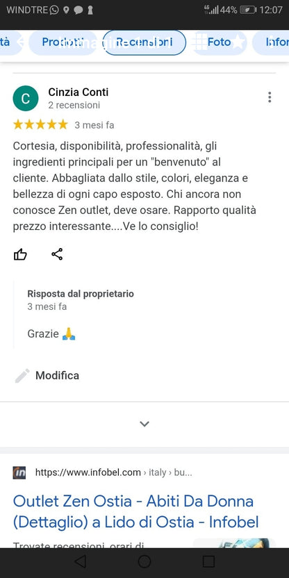 Recensioni - outletzenostia.it