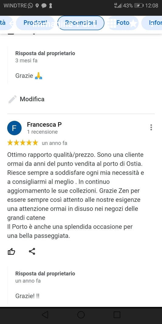 Recensioni - outletzenostia.it